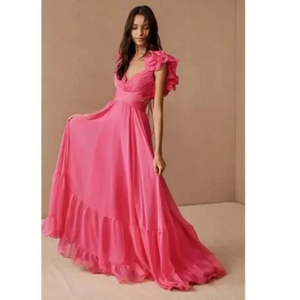 Mac Duggal Pink Maxi Dress